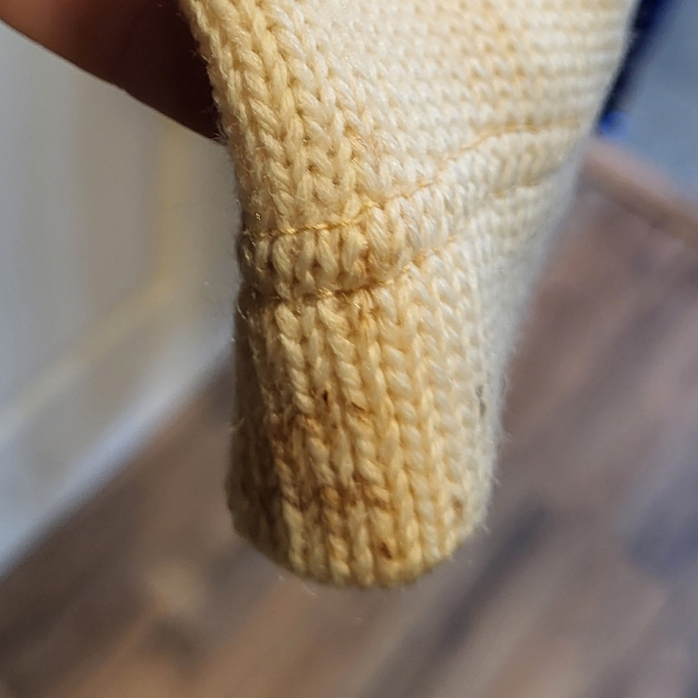 Vintage 1965 Varsity Button Up Letter Sweater Green & White - Picture 9 of 12